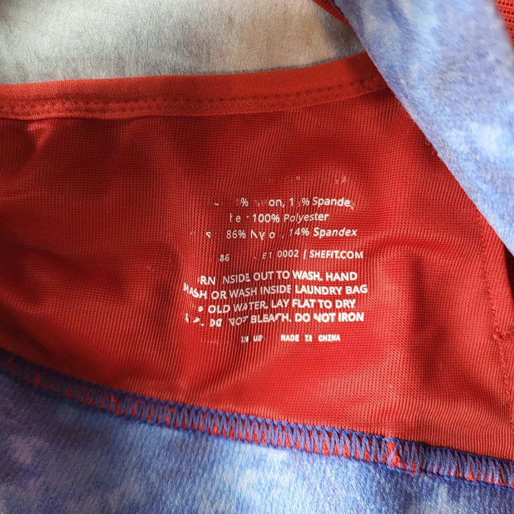 Shefit Red and Blue Sports Bra - Picture 3 of 3